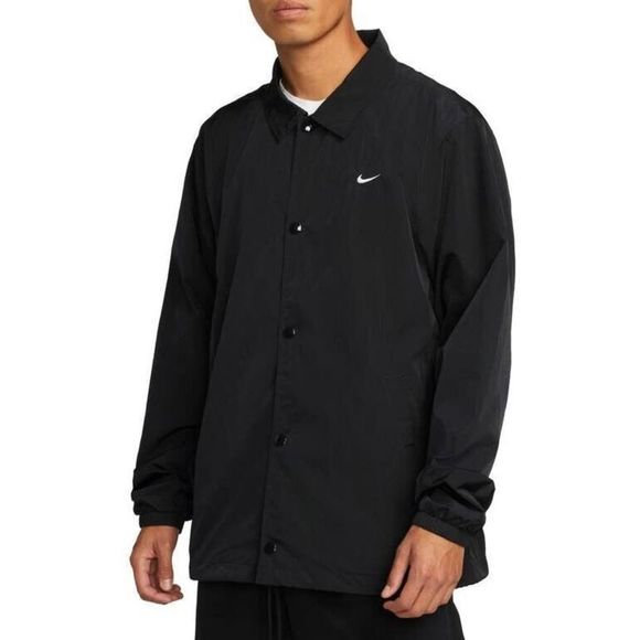 Nike DQ5005-010 Men's Sz Medium Black Coaches Loose Fit Windbreaker Jacket - Picture 1 of 8